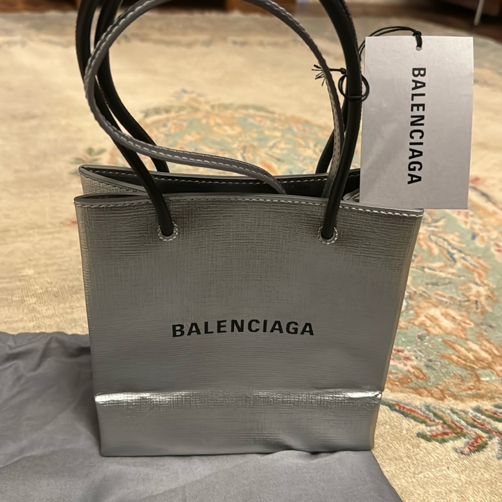 Balenciaga Rectangle mini shopping leather bag new with tags